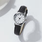 Chique Dameshorloge met Leren Band - Stijlvol en Casual Quartz Horloge