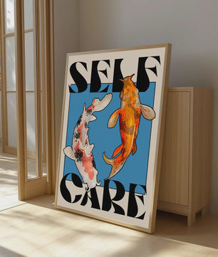 Japanse Koi Vis & Okinawa Vintage Poster - Japandi Wanddecoratie