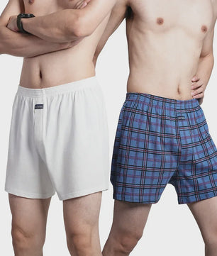 Herens Boxer Shorts van Puur Katoen - Comfortabel & Ruim - Geruit & Effen - Plus Size M-3XL