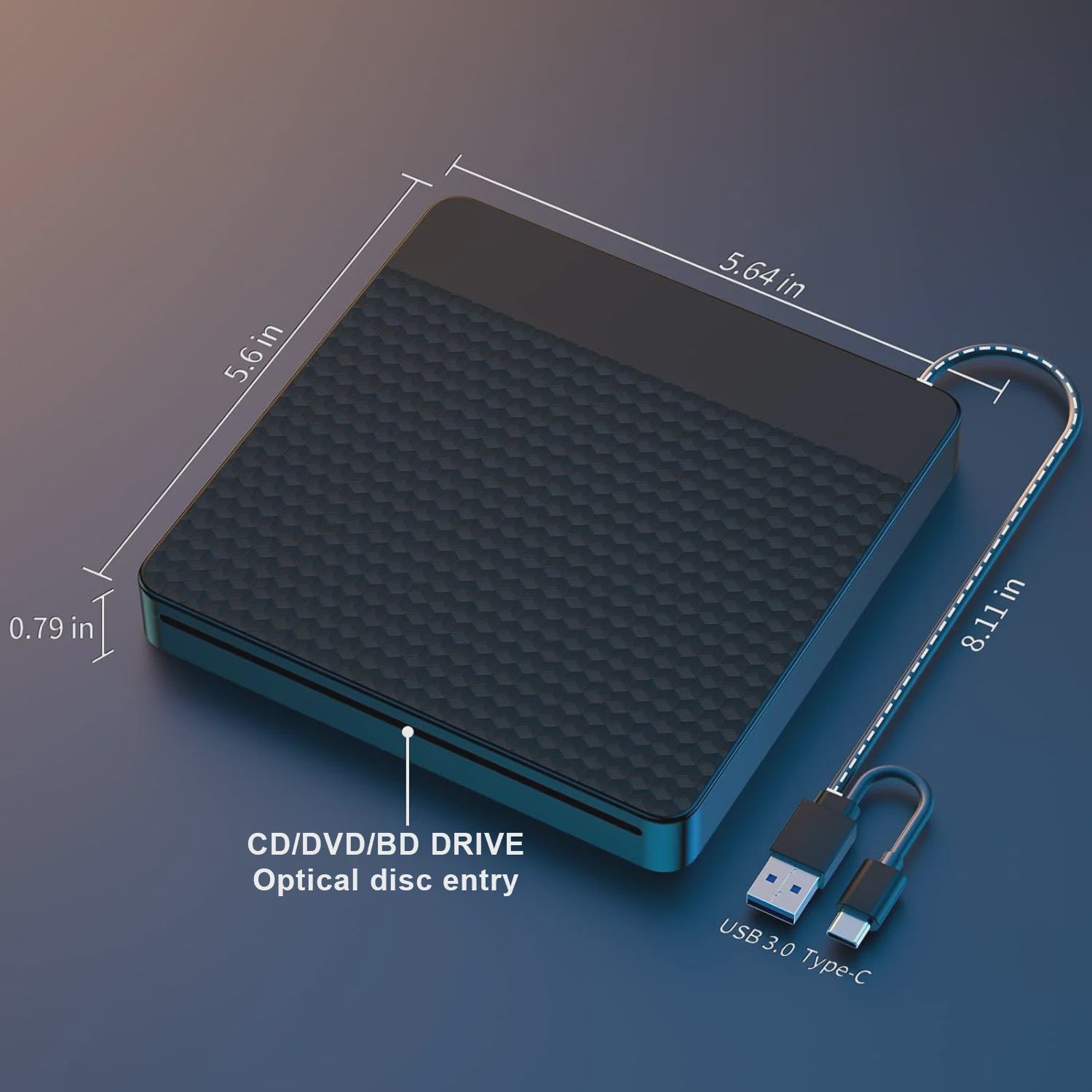 Externe Blu-ray Drive met USB 3.0 & Type-C: Slot-in BD Brander voor Laptops