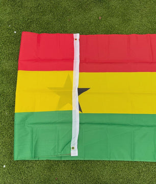 Grote Ghanese Vlag 150x90cm - Duurzaam Polyester, Dubbel Gestikt