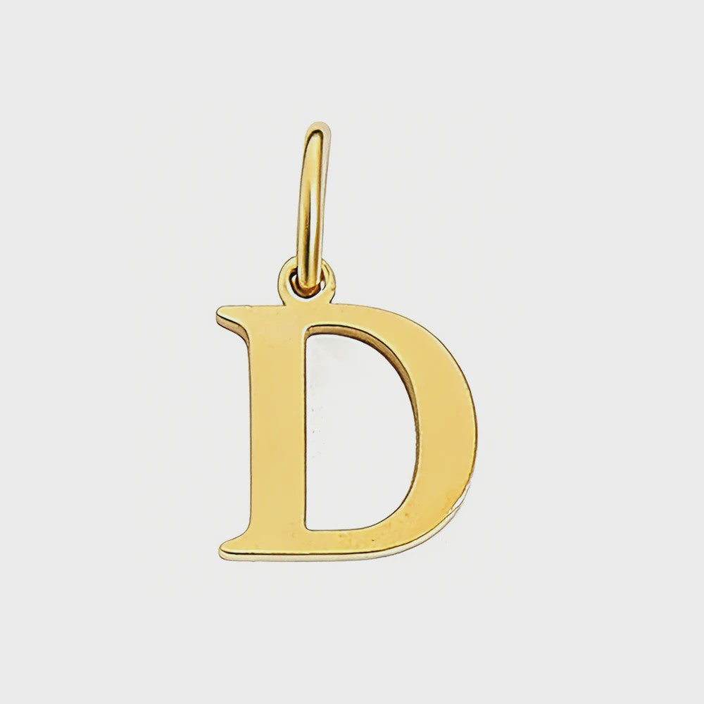 Gouden Initiaal Bedel - Roestvrij Staal - DIY Ketting Bedeltje A-Z