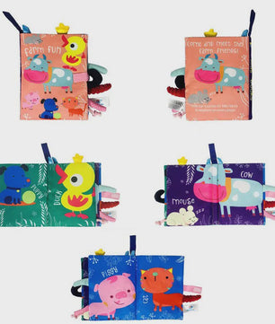 Interactief Stoffen Babyboek met Geluid & Sensopatische Elementen (0-36 Maanden)