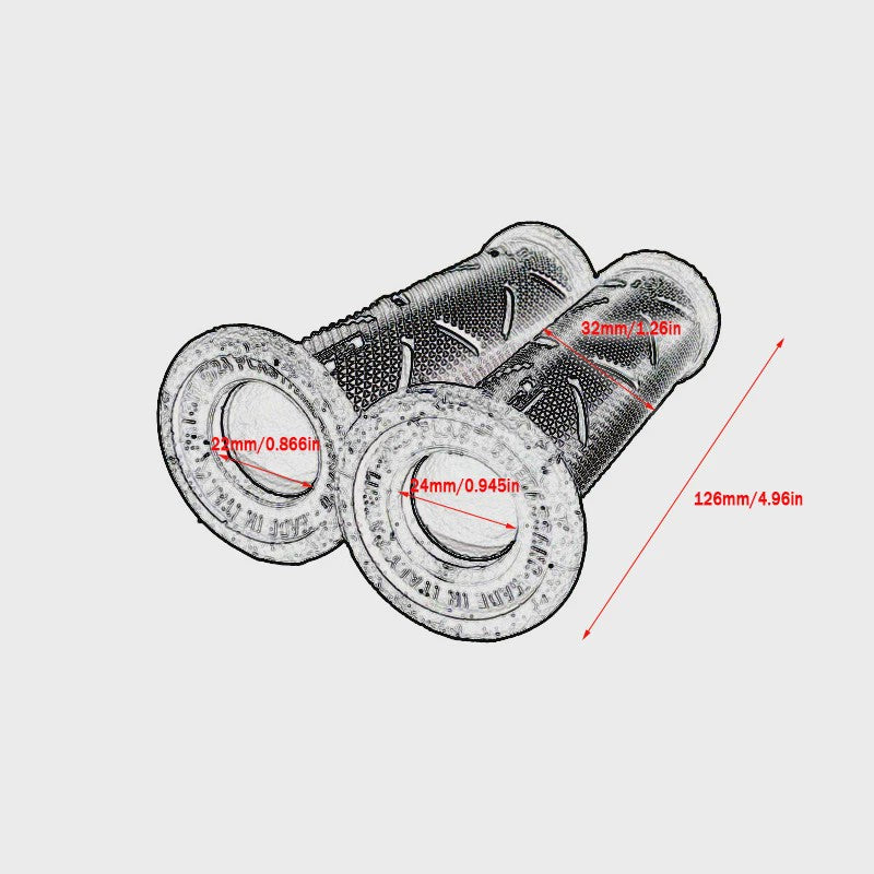 Universele Motor Handvatten 22MM - Rubberen Grips voor Honda, Suzuki, Ducati, Benelli