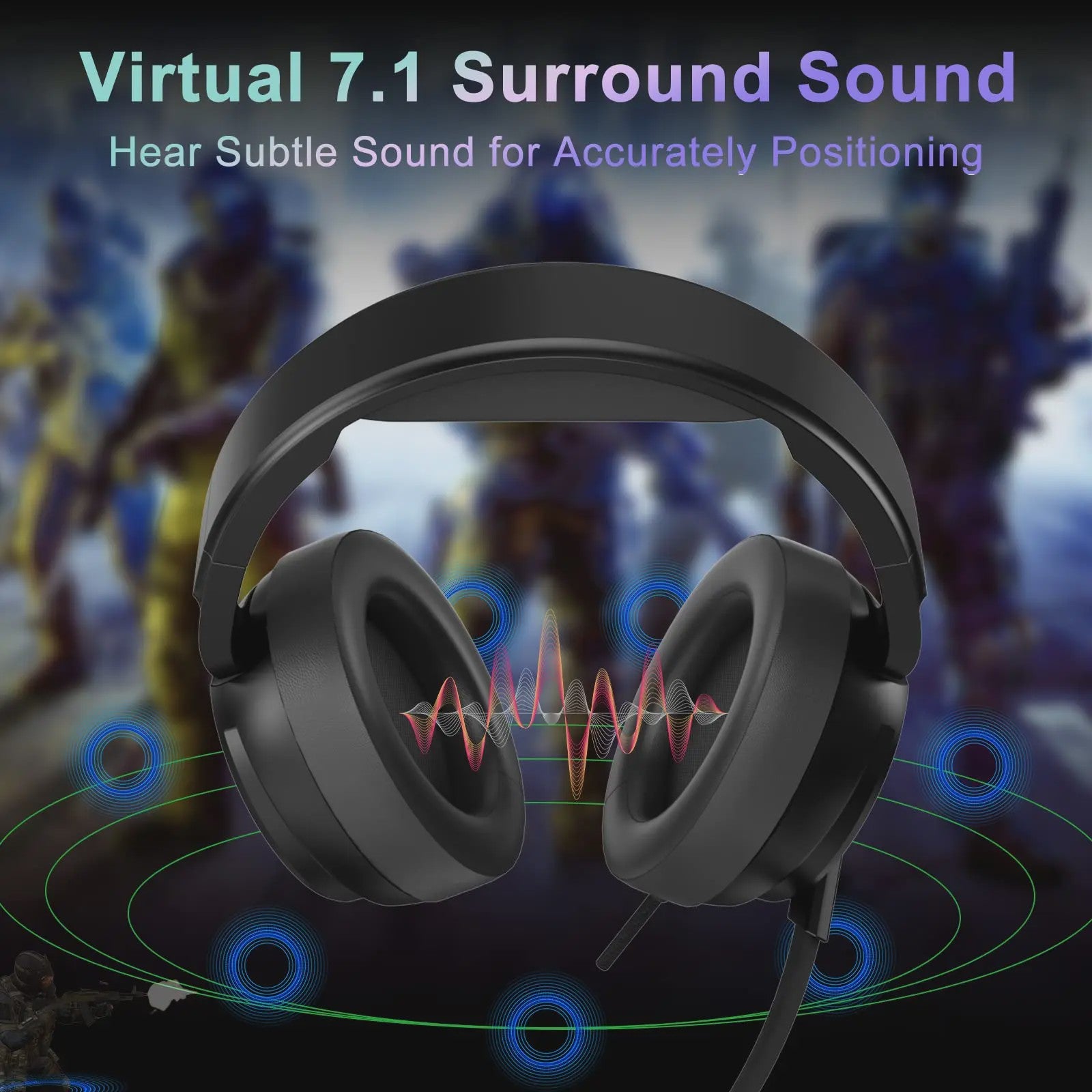 Jeecoo V20U USB Gaming Headset: Surround Sound, Noise Cancelling Microfoon & Comfortabele Oorkussens
