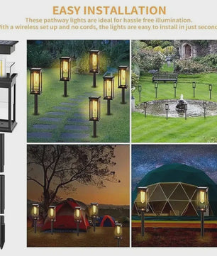 2-Pack Tuinverlichting op Zonne-energie - Waterdichte Buitenlampen met Decoratieve Filament LED