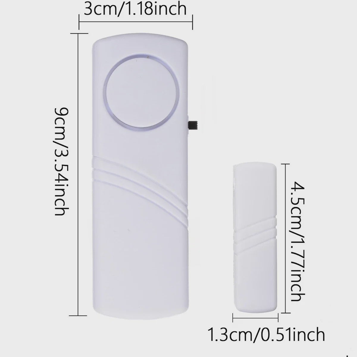 Draadloze Deur- en Raammelder met Magneet - 2 stuks
