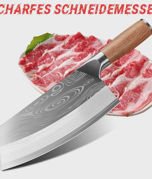 Professionele Handgesmede Keukenmes Set - Roestvrij Staal, Scherpe Snede, Ergonomisch Handvat