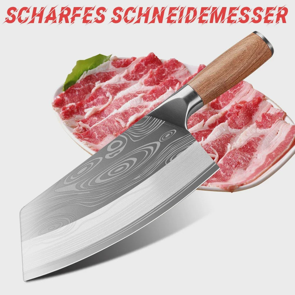 Professionele Handgesmede Keukenmes Set - Roestvrij Staal, Scherpe Snede, Ergonomisch Handvat