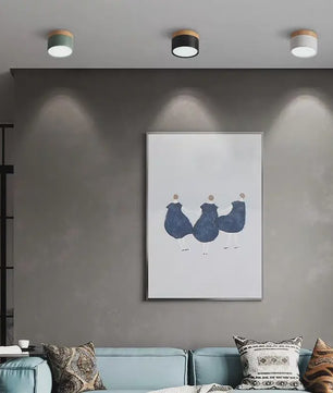 Nordic Hout LED Plafondspot - Dimbare Modern Design Verlichting