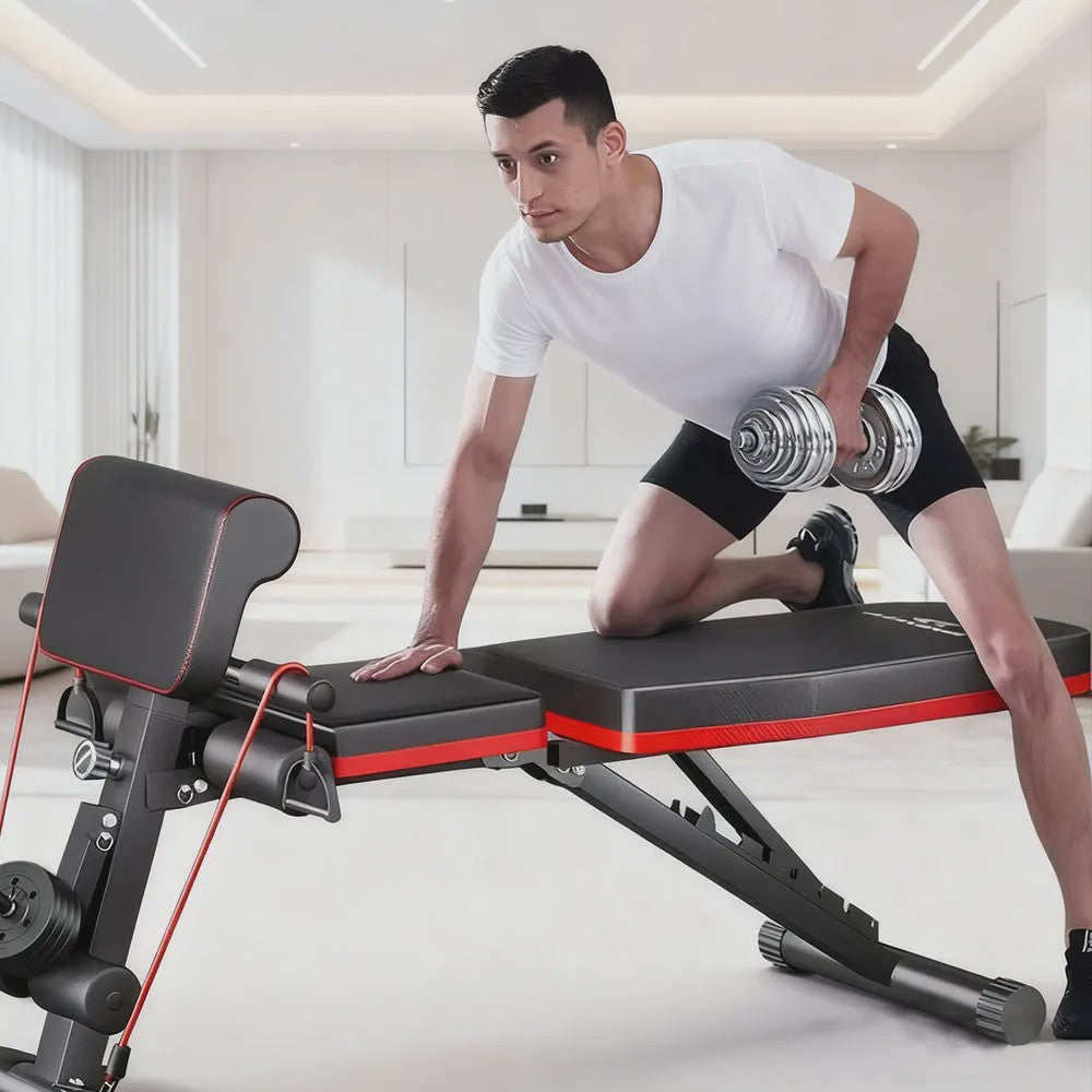 Verstelbare Trainingsbank voor Krachttraining - Multifunctioneel & Draagbaar Fitnessapparaat