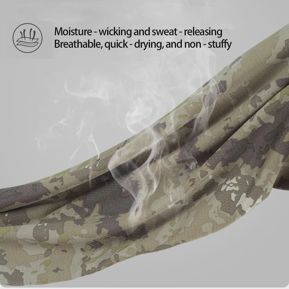 Veelzijdige Camouflage Nekwarmer & Buff - Ademend & UV Beschermend voor Outdoor Sport
