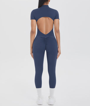 Dames Bodycon Jumpsuit met Scrunch Billen - Perfect voor Dans, Fitness & Yoga