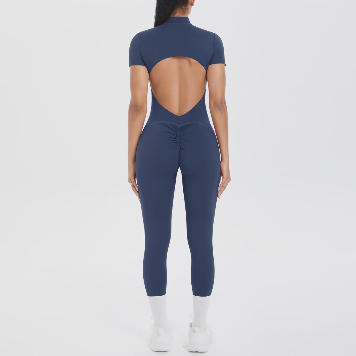 Dames Bodycon Jumpsuit met Scrunch Billen - Perfect voor Dans, Fitness & Yoga