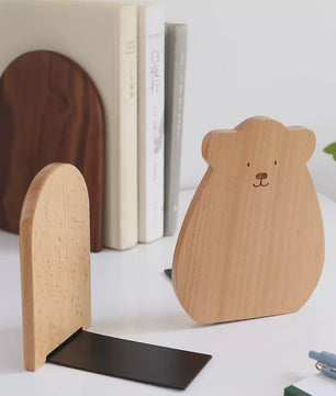 Stijlvolle Houten Boekensteunen - Bureau Organizer & Boekhouder voor Thuis en Kantoor