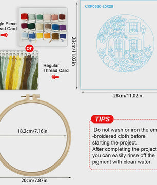 Borduurpakket 'De Tuin voor de Deur' - DIY Handwerk Kit 20x20cm
