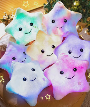 Glow-in-the-dark Ster Pluche Kussen - Zacht Verlicht Speelgoed voor Kinderen & Decoratie