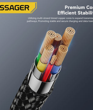 Essager 3A USB-C Laad- en Datakabel - Snel Opladen & Dataoverdracht