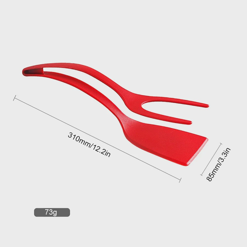 2-in-1 Spatel Tang: Grip & Flip voor Eieren, Vis en Meer