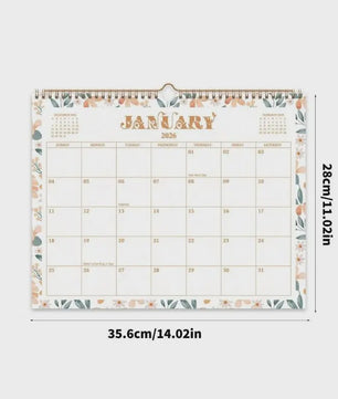 Kalender 2026-2027: Wandkalender Maandplanner 18 Maanden (Jan '26 - Jun '27) - 14x11 Inch