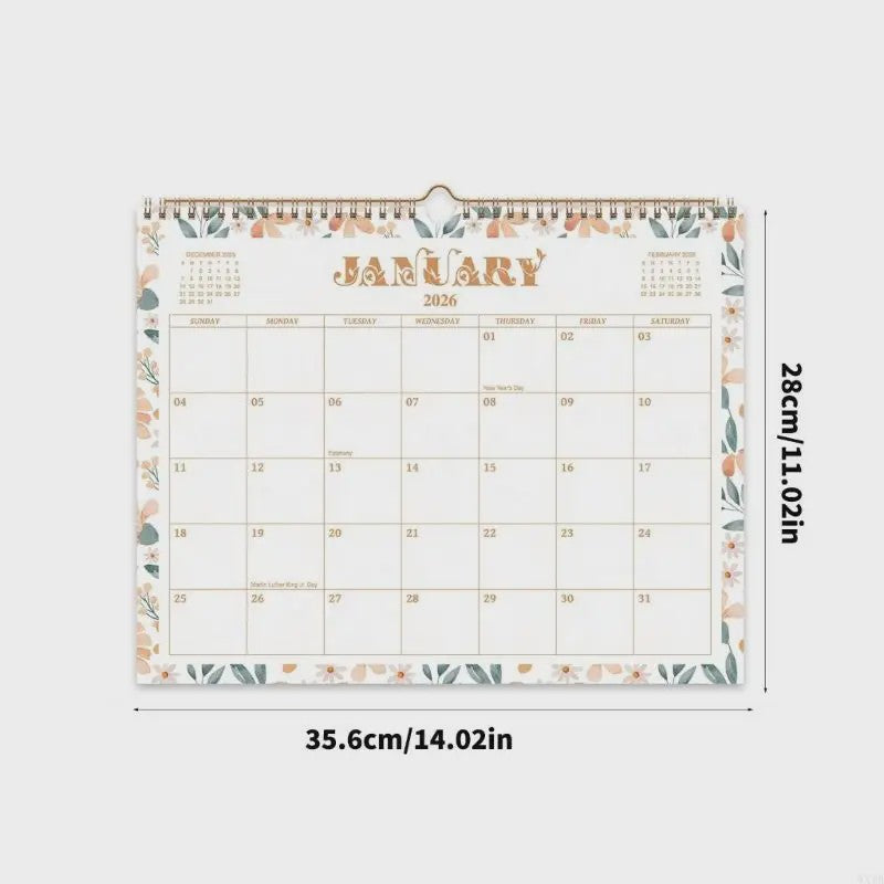 Kalender 2026-2027: Wandkalender Maandplanner 18 Maanden (Jan '26 - Jun '27) - 14x11 Inch