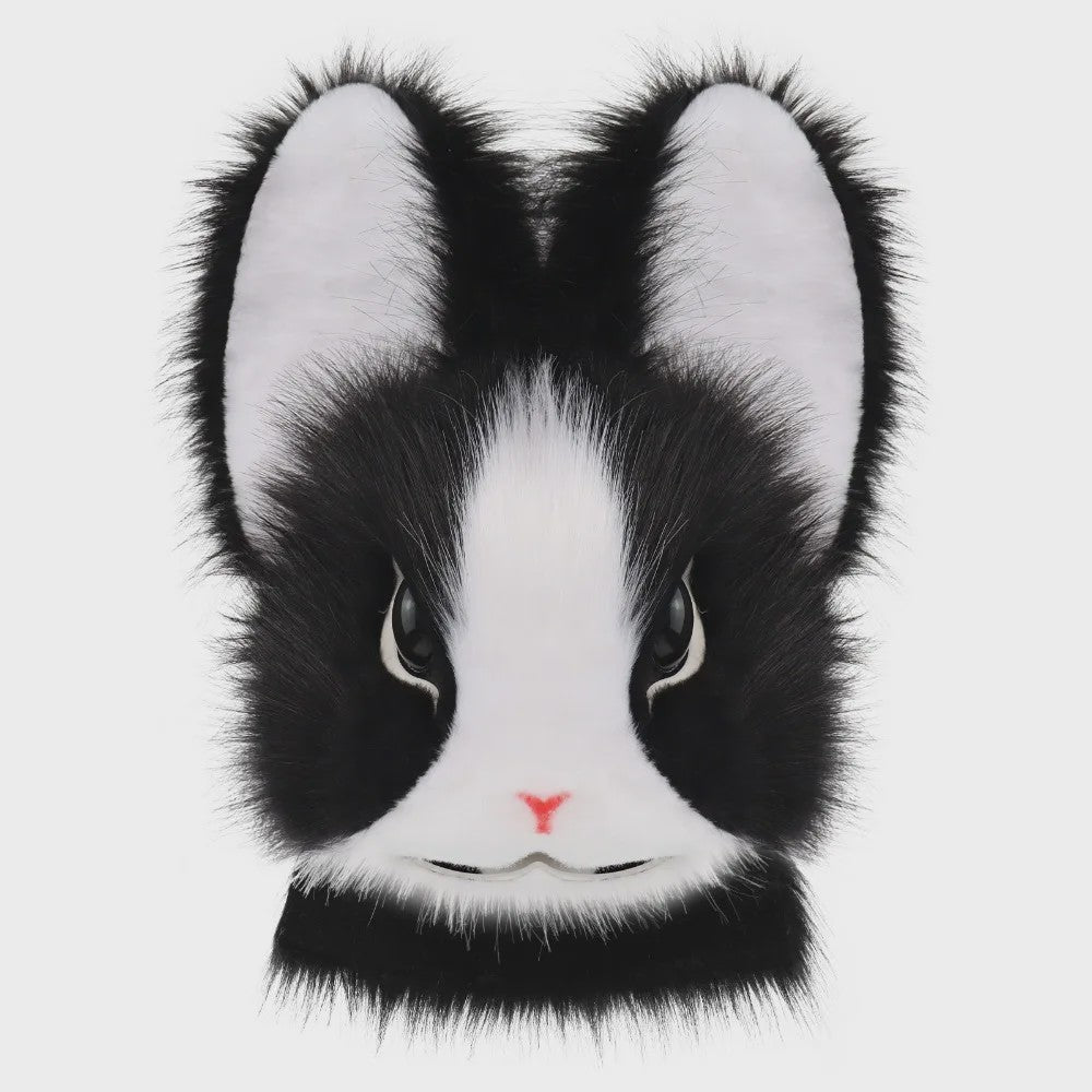 Realistisch Pluche Konijnenmasker - Fursuit Accessoire voor Cosplay, Feest & Halloween