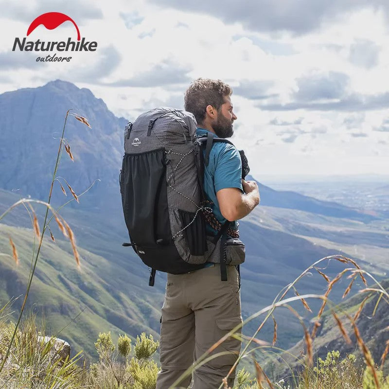 Naturehike Rock Rugzak 60L - Ultralicht, Waterdicht, met Frame & Regenhoes voor Hiking & Outdoor