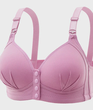 Comfortabele Push-Up Bh met Voorsluiting en Verstelbare Bandjes - Grote Maten