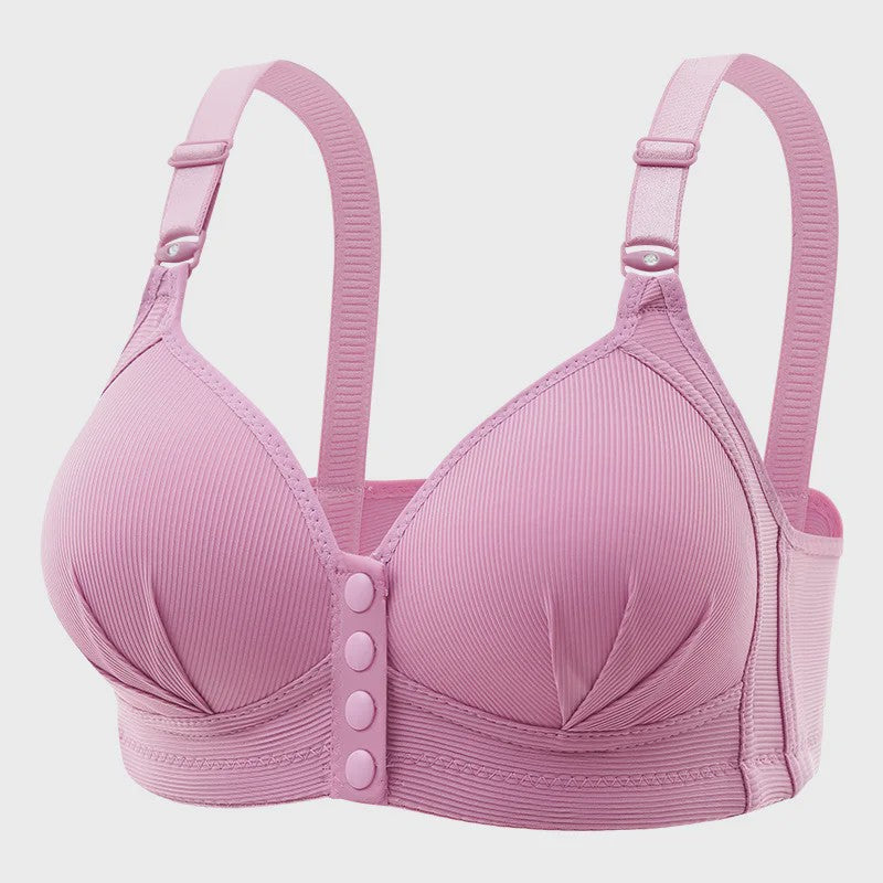 Comfortabele Push-Up Bh met Voorsluiting en Verstelbare Bandjes - Grote Maten