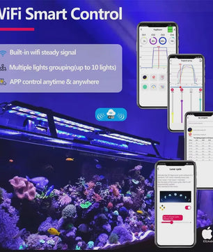 PopBloom Turing75 Marine LED Aquariumverlichting - 80-100cm, Full Spectrum, App-gestuurd