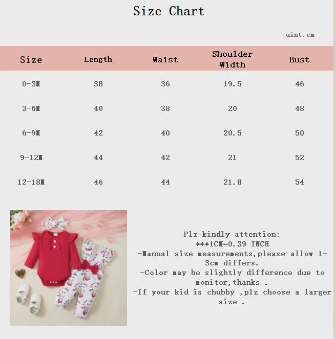 Schattige Baby Meisjes Outfit 3-Delig: Rood Ruffle Romper, Broekje & Haarband met Konijntjes