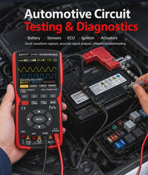 ZOYI ZT-703S: 3-in-1 Oscilloscope, Multimeter & Signaalgenerator (50MHz)