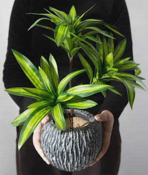 Kunstplant 36cm met 3 Bamboe-achtige Takken - Tropische Decoratie