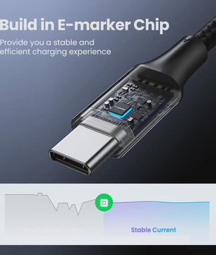 UGREEN 100W USB-C naar USB-C Kabel met E-Marker Chip - PD Fast Charging