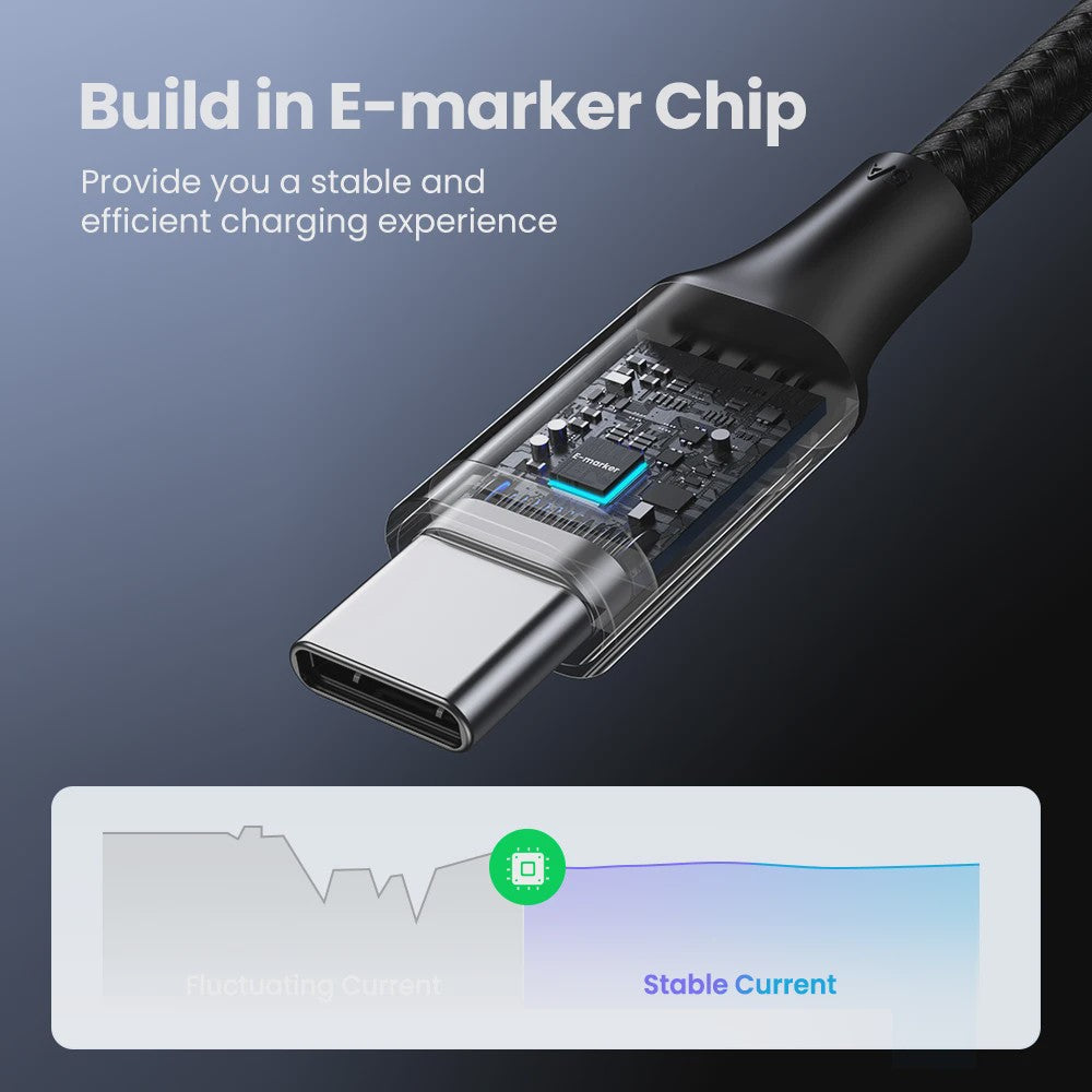UGREEN 100W USB-C naar USB-C Kabel met E-Marker Chip - PD Fast Charging