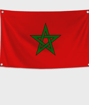 Marokkaanse Vlag - Polyester Decoratie met Ophangringen voor Binnen en Buiten
