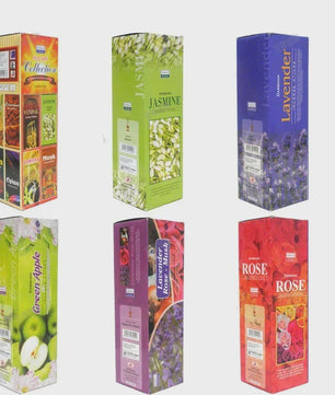 25 Assorti Geuren Wierookstokjes - Natuurlijke Huisparfum uit India met Lavendel, Sandelhout & Salie