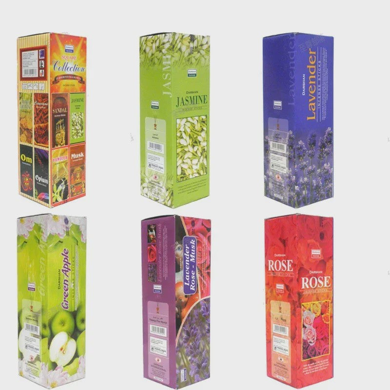 25 Assorti Geuren Wierookstokjes - Natuurlijke Huisparfum uit India met Lavendel, Sandelhout & Salie