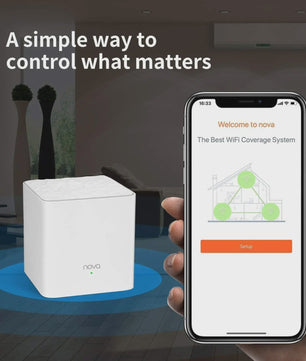 Tenda Nova MW3 Mesh WiFi Systeem - Uitgebreide Dekking tot 2000 sq.ft