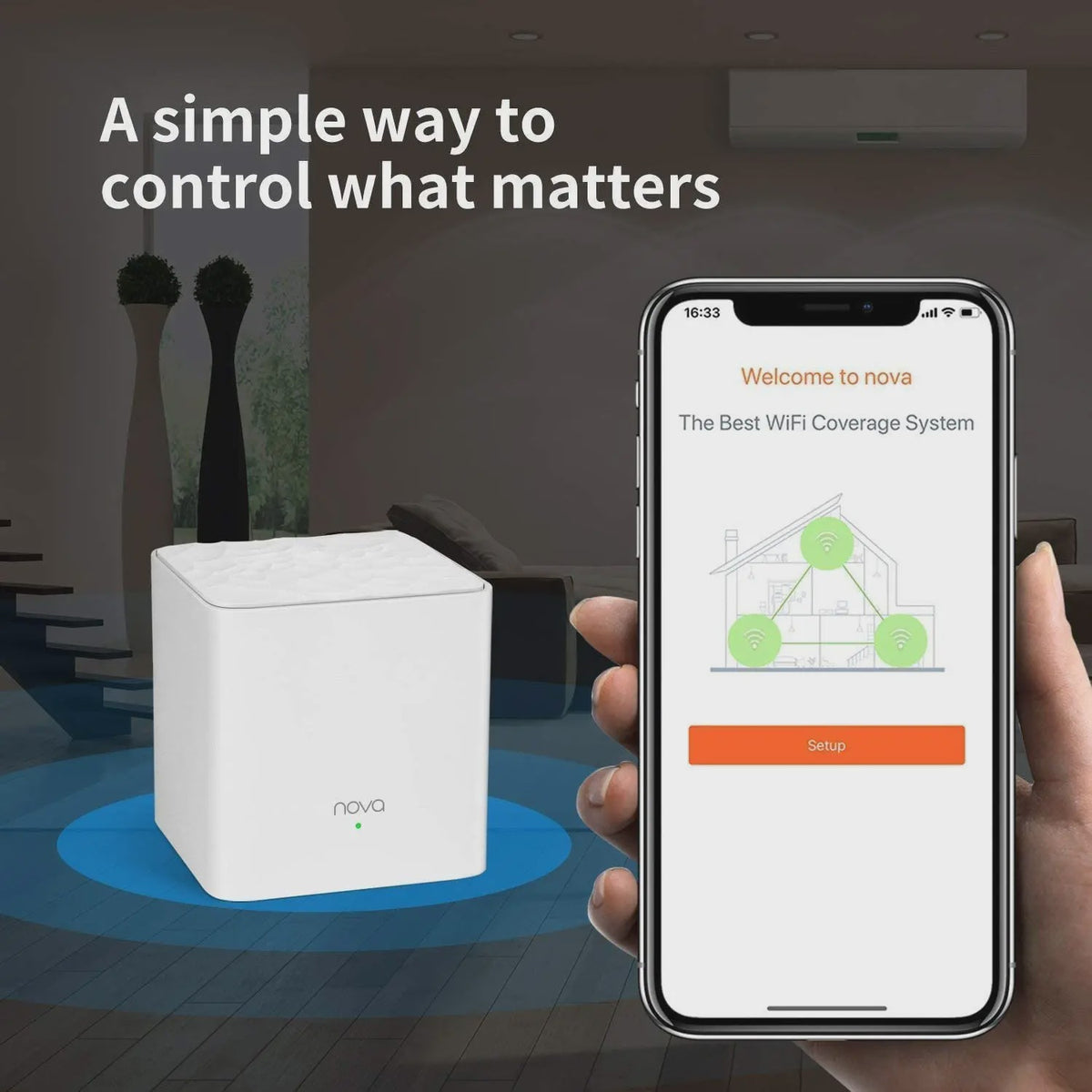 Tenda Nova MW3 Mesh WiFi Systeem - Uitgebreide Dekking tot 2000 sq.ft