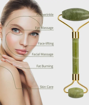Natuurlijke Jade Roller & Gua Sha Set met Oogmasker - Gezichtsverzorging & Ontspanning