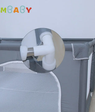 IMBABY Baby Speelpen 150x180cm - Veilige Buitenspeelruimte voor Kinderen met Dubbele Deuren