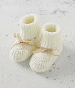 Babyschoentjes Gebreid - Zachte Toddler Schoentjes met Strik - 0-18 Maanden
