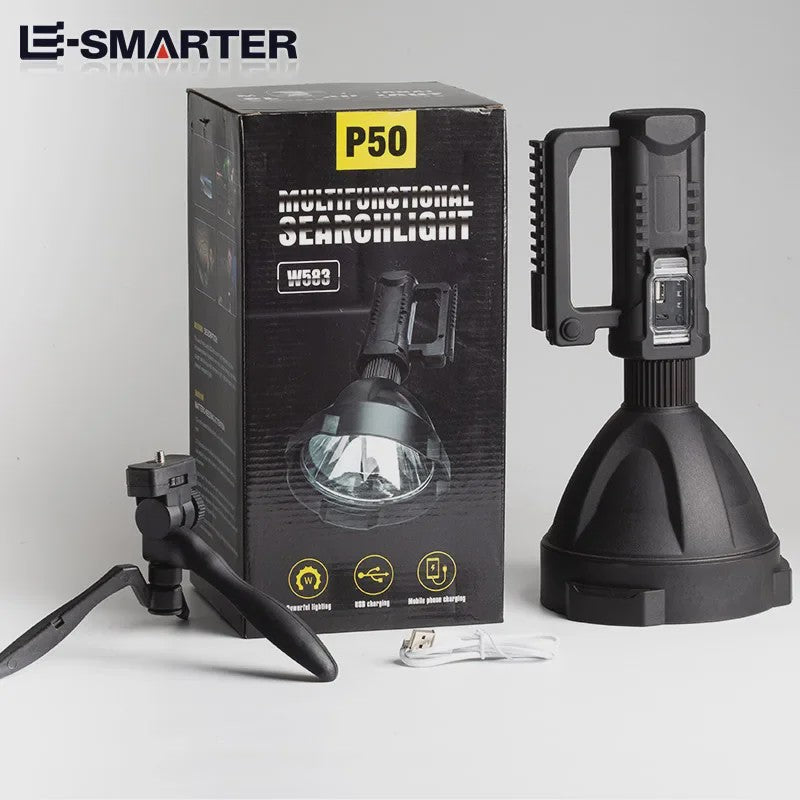 Oplaadbare Krachtige Zoeklamp - Waterdicht & Grote Capaciteit 8000mAh