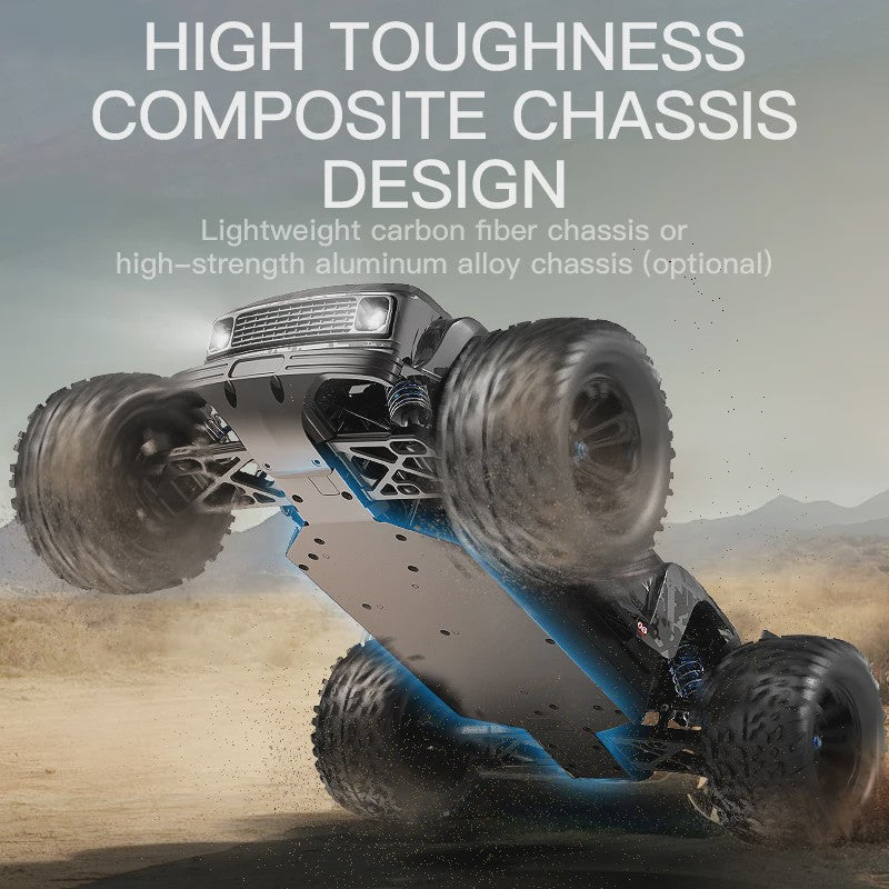 KF16 1:12 RC Monster Truck - 70KM/H Snel, Brushless Motor, 4WD Off-Road Raceauto voor Kinderen