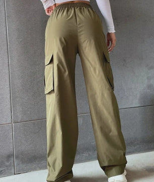 Y2K Cargo Broek Dames - Baggy Fit met Elastische Taille en Retro Stijl