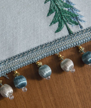 Kerst Tafel Runner met Elanden en Bomen | Winter Decoratie voor Eettafel