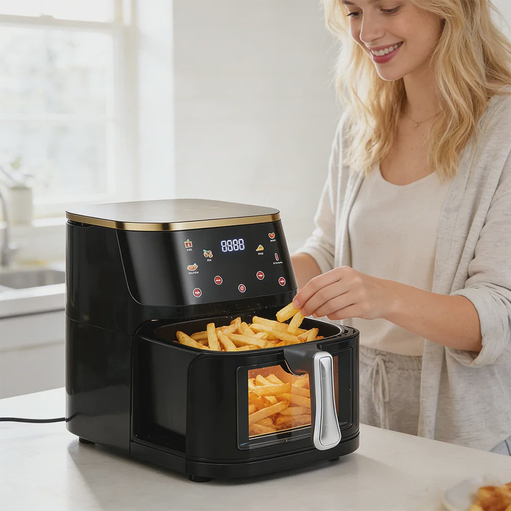 12L Digitale Airfryer XL met Zichtvenster - Gezond Frituren voor het Hele Gezin