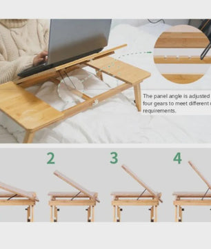 Opvouwbaar Laptop Bureau voor Bed en Sofa - Draagbare Bedtafel voor Lezen en Studeren
