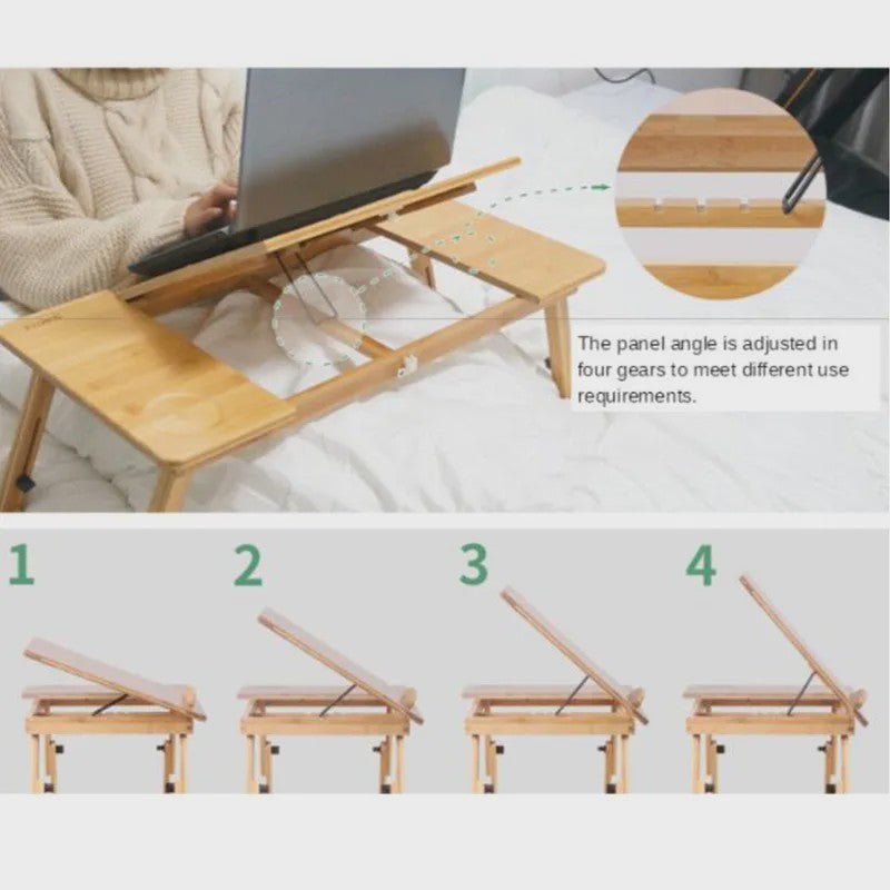 Opvouwbaar Laptop Bureau voor Bed en Sofa - Draagbare Bedtafel voor Lezen en Studeren